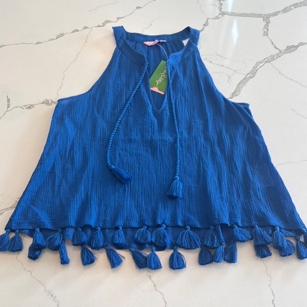 Lilly Pulitzer Blue Crush Roxi Tank Top